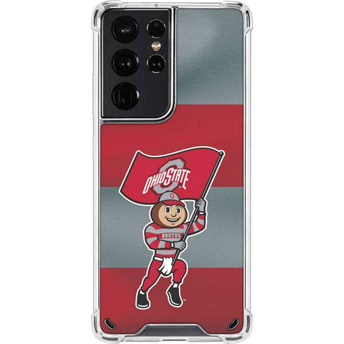 Ohio State University OSU Buckeyes Flag Galaxy S21 Ultra 5G Clear Case